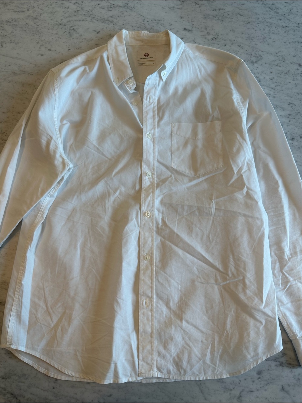Ag Adriano Goldschmied White Men’s Button-Down Dress Shirt